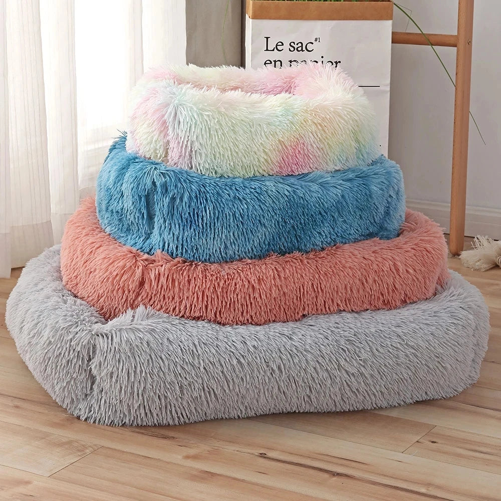 Pet Dog Square Long Plush Bed - PuppiHome