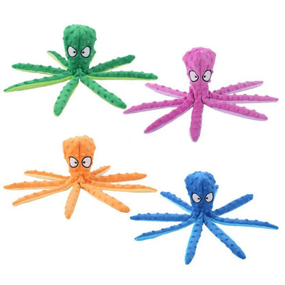 8 Legs Octopus Soft Stuffed Plush Squeaky Toy - PuppiHome