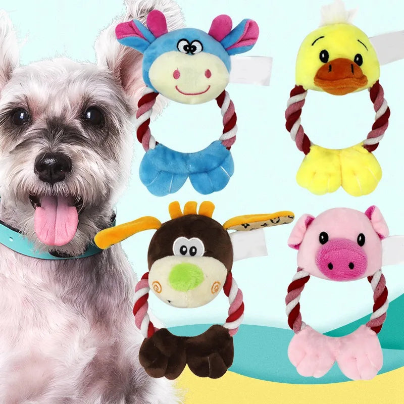 Pet Dog Soft Fleece  Squeak Sound Toys - PuppiHome