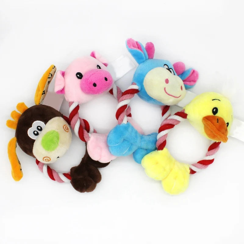 Pet Dog Soft Fleece  Squeak Sound Toys - PuppiHome