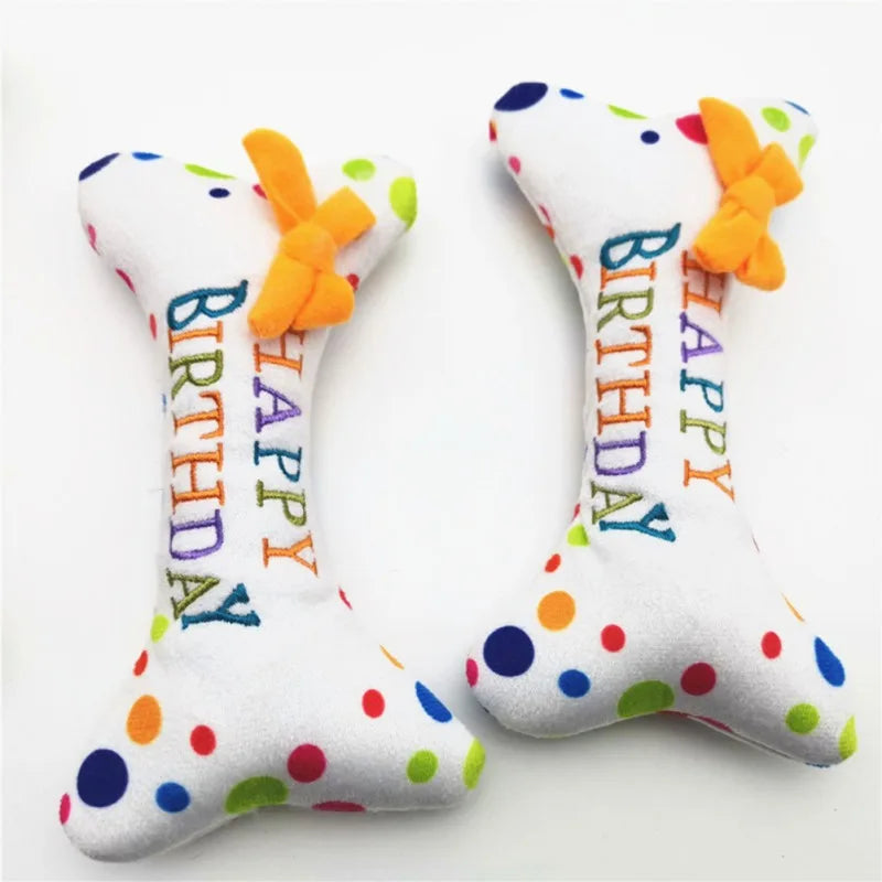 Pet Dog Cute Birthday Cake Squeaky Toys - PuppiHome