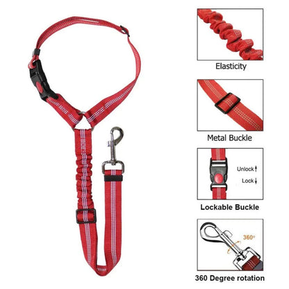 Pet Dog Seat Belt Universal Adjustable Harness - PuppiHome