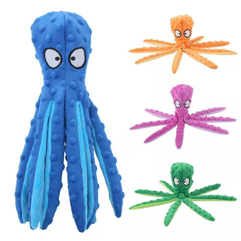 8 Legs Octopus Soft Stuffed Plush Squeaky Toy - PuppiHome