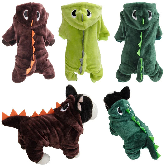 Pet Dog Funny Dinosaur Costumes Coat - PuppiHome