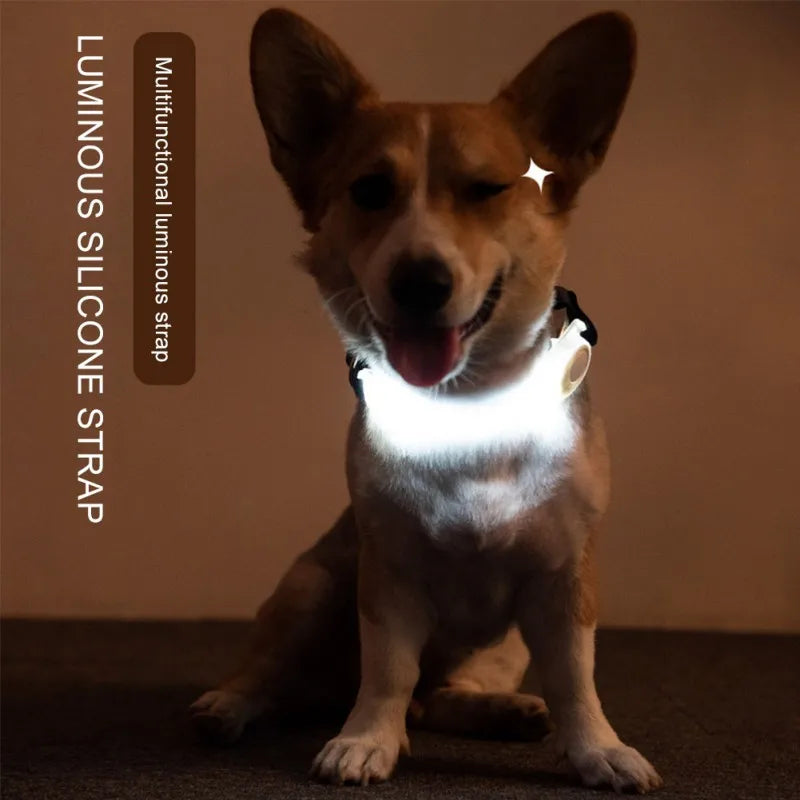 Pet Dog Traction Rope Night Glowing Collars - PuppiHome