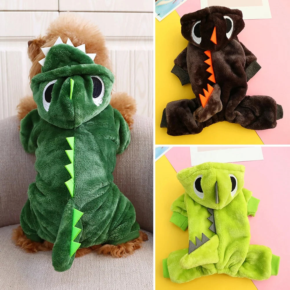 Pet Dog Funny Dinosaur Costumes Coat - PuppiHome