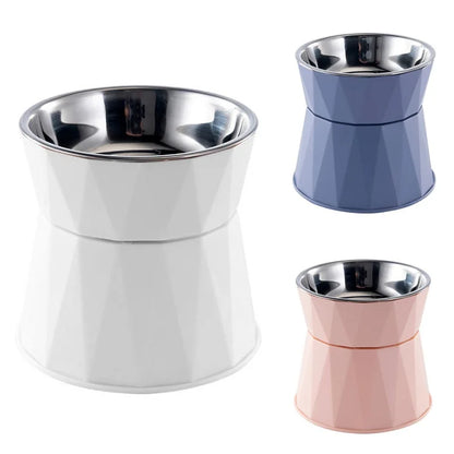 Stainless Steel Pet Dog High Foot Bowl - PuppiHome