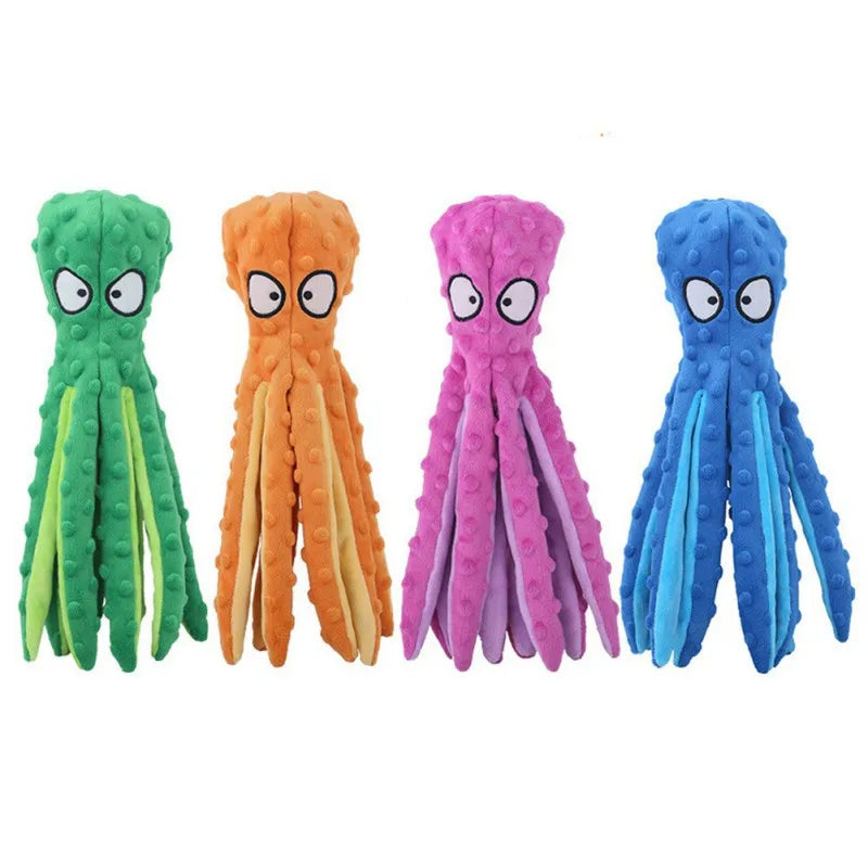 8 Legs Octopus Soft Stuffed Plush Squeaky Toy - PuppiHome