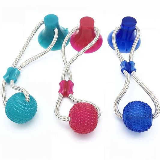 Pet Dog Puppy Suction Cup Push Ball Toy - PuppiHome