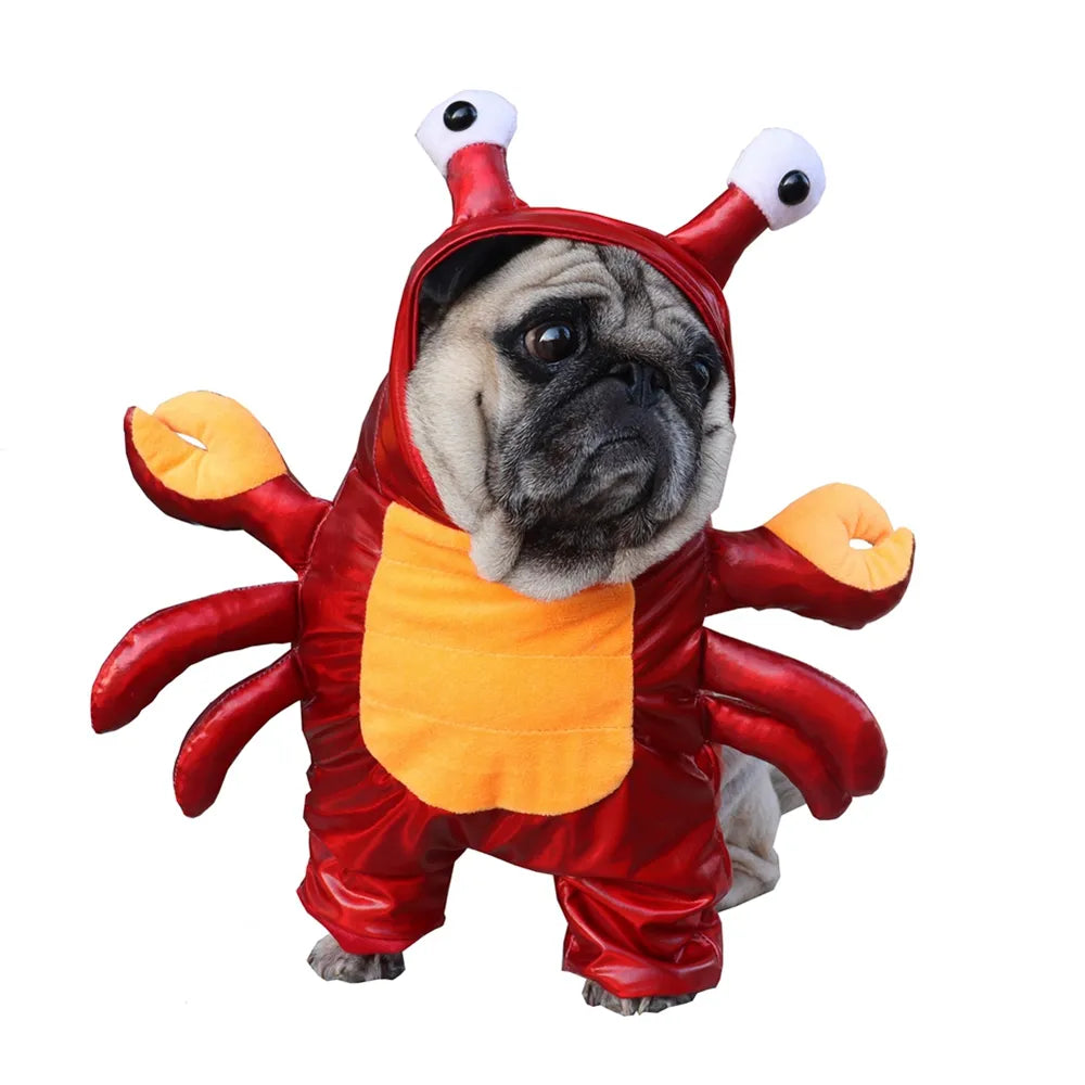 Funny Halloween Pet Dog Costumes Crab Suit - PuppiHome