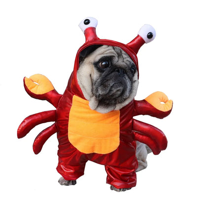 Funny Halloween Pet Dog Costumes Crab Suit - PuppiHome