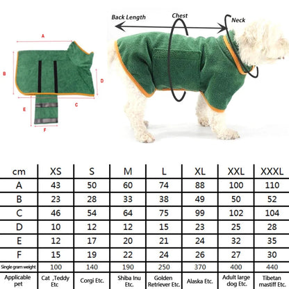 Pet Dog Bathrobe Towel Super Absorbent - PuppiHome