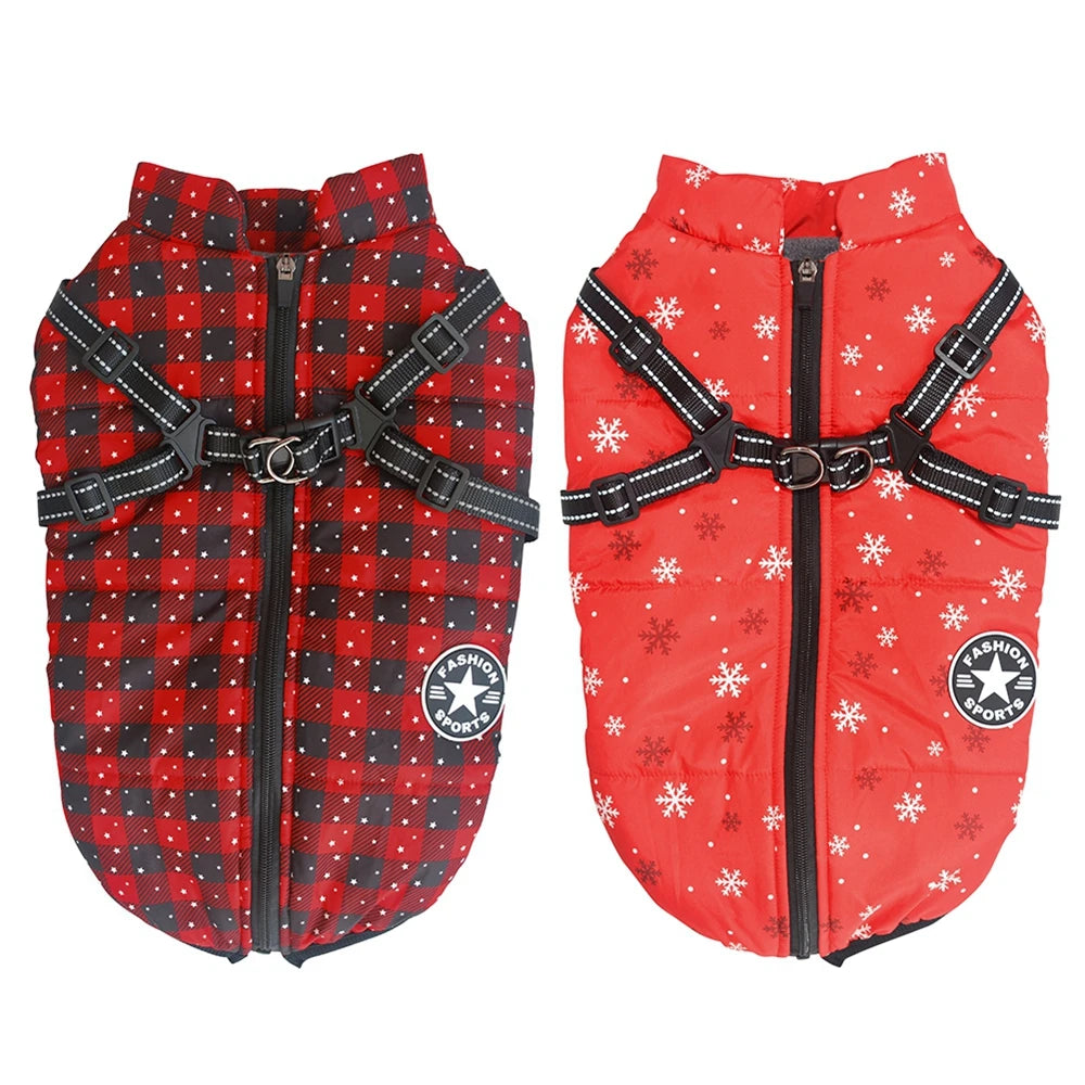 Pet Dog Winter With Harness Puppy Jacket - PuppiHome