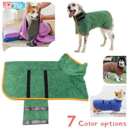 Pet Dog Bathrobe Towel Super Absorbent - PuppiHome